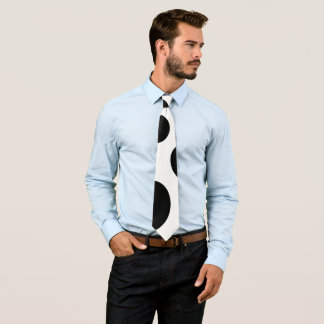 Den Asymetric polka dots som är stor cirklar svart Slips