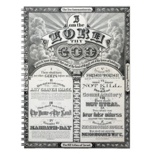 Den återställda vintage affisch 1876 för tio anteckningsbok