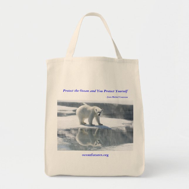 Den återvinningsbara polara björnen hänger lös tygkasse (Framsidan)