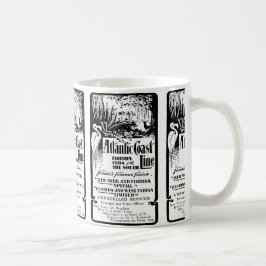 Den atlantiska kusten fodrar järnväg 1934 kaffemugg