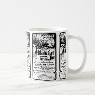 Den atlantiska kusten fodrar järnväg 1934 kaffemugg