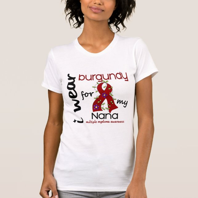 Den åtskilliga myelomaen HA PÅ SIG JAG BURGUNDY T-shirt (Framsida)