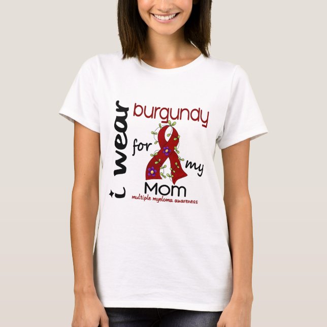 Den åtskilliga myelomaen HA PÅ SIG JAG BURGUNDY T-shirt (Framsida)