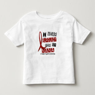 Den ÅTSKILLIGA MYELOMAEN ha på sig jag Burgundy T-shirt