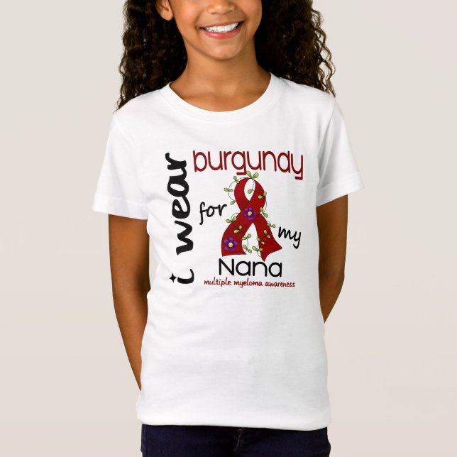 Den åtskilliga myelomaen HA PÅ SIG JAG BURGUNDY T Shirt (Framsida)