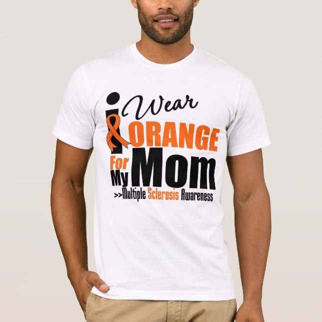 Den åtskilliga sclerosisen ha på sig jag orangen t-shirt (Framsida)