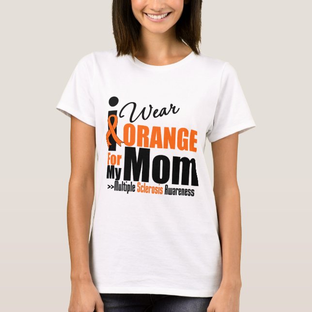 Den åtskilliga sclerosisen ha på sig jag orangen t-shirt (Framsida)