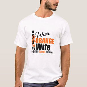 Den åtskilliga sclerosisen ha på sig jag orangen t-shirt