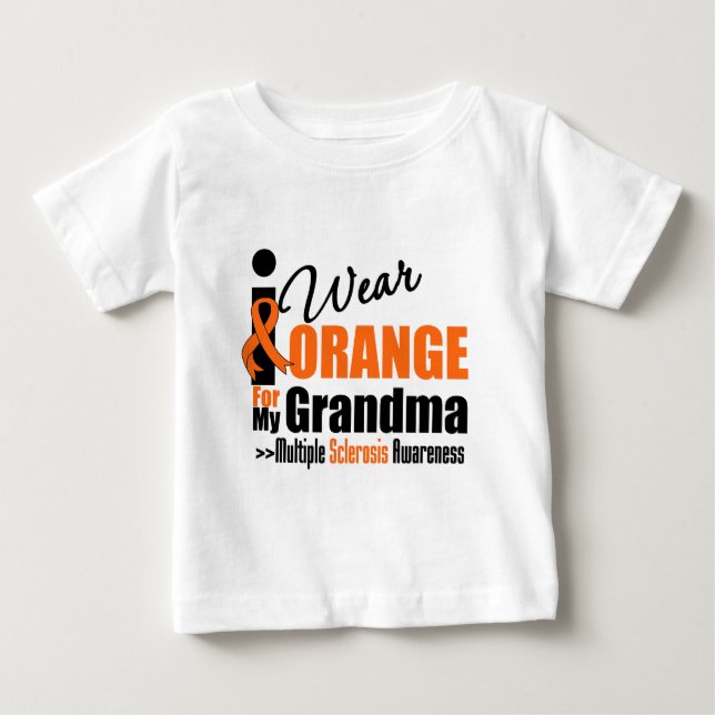 Den åtskilliga sclerosisen ha på sig jag orangen tee shirt (Framsida)