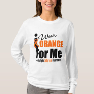 Den åtskilliga sclerosisen ha på sig jag orangen tee shirt