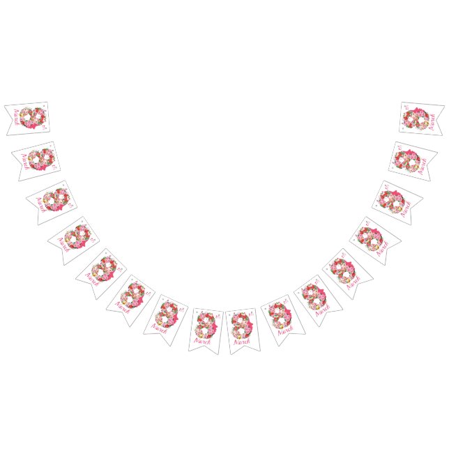 Den åttonde kvinnodagen i Internationell Vimplar (Alla)