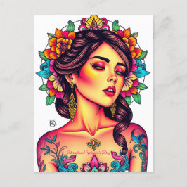 Den åttonde kvinnodagen i Internationell Vykort