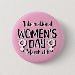 Den åttonde mars är Internationell kvinnodag IWD Knapp