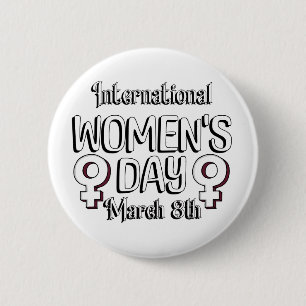 Den åttonde mars är Internationell kvinnodag IWD Knapp