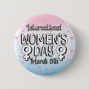 Den åttonde mars är Internationell kvinnodag IWD Knapp