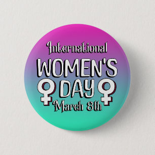 Den åttonde mars är Internationell kvinnodag IWD Knapp