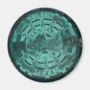 Den Austin stadsTexas manholen täcker Magnet