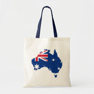 Den Australien flaggakartan hänger lös Tygkasse