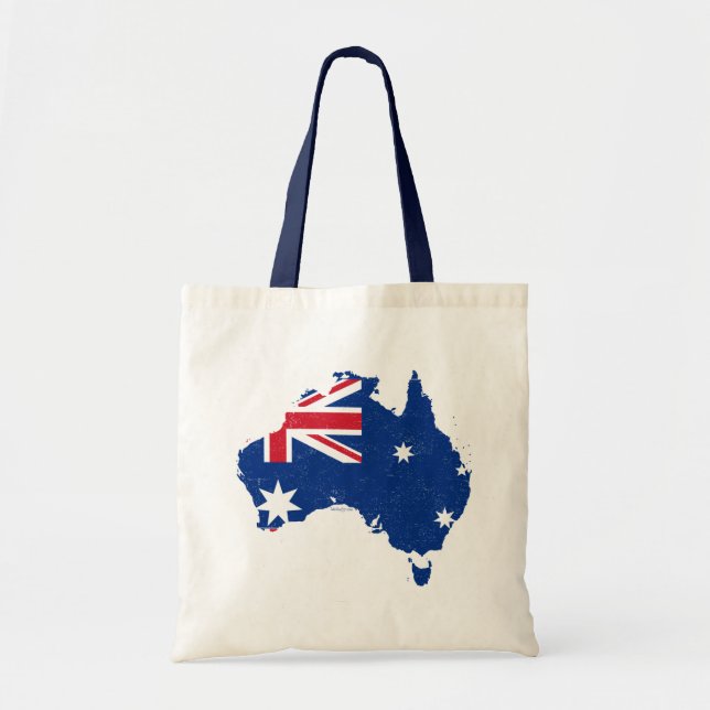 Den Australien flaggakartan hänger lös Tygkasse (Framsidan)