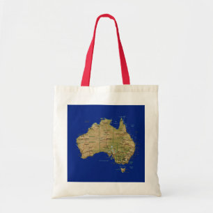 Den Australien kartan hänger lös Tygkasse