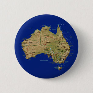 Den Australien kartan knäppas Knapp