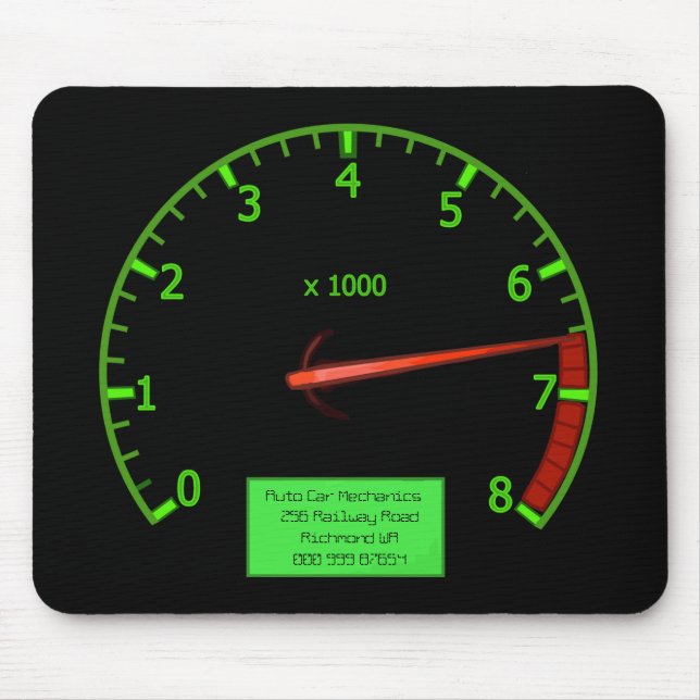 Den Auto mekanikeraffärsvarven kontrar Musmatta (Framsidan)