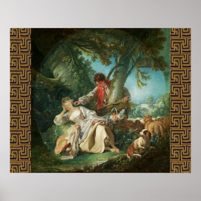 Den avbrutna sömnen av François Boucher  Poster (Framsidan)