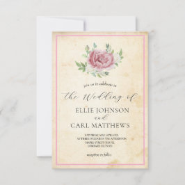 Den avgungade Ro Bröllop Inbjudningar