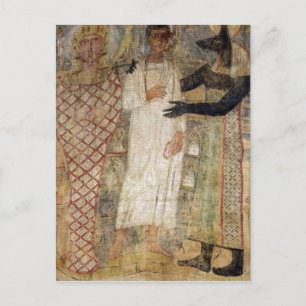 Den avlidne och hans mamma skyddas av Anubis Vykort