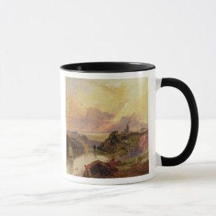 Den Avon klyftan på solnedgången (olja på pappe Mugg