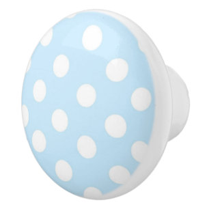 Den baby blue och vitpolkaen pricker mönster knopp