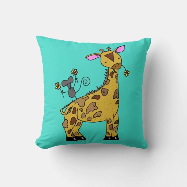 Den babygiraffet och musen kudder kudde (Framsida)