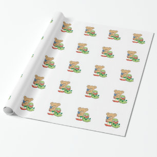 Den babynallen och bokmalen läste en bok presentpapper