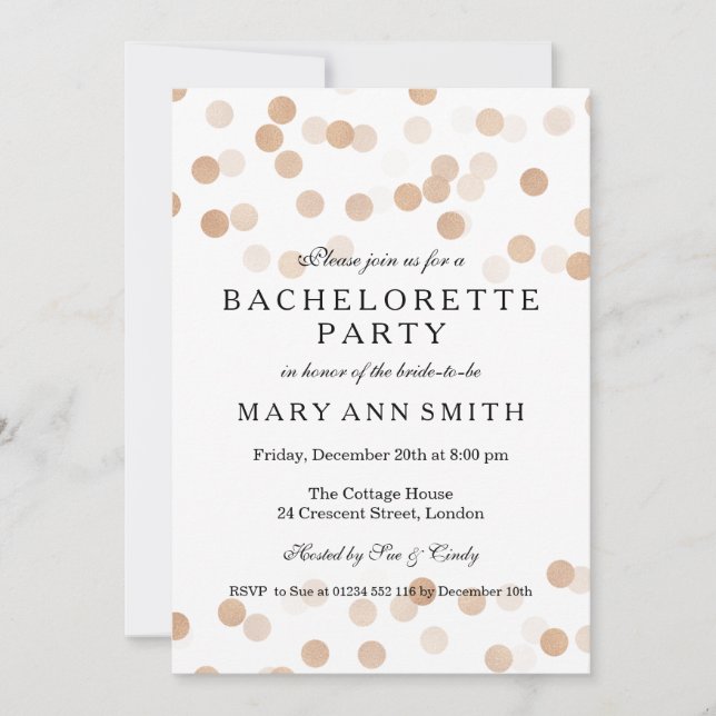 Den Bachelorette partyfauxen förkopprar Inbjudningar (Framsida)