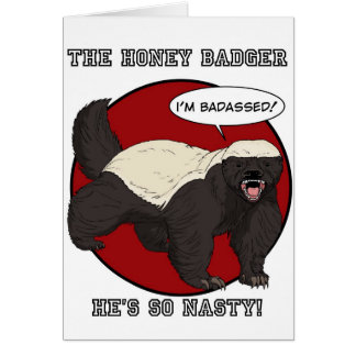 Den Badassed honey badger Hälsningskort