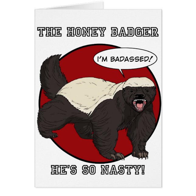Den Badassed honey badger Hälsningskort (Framsidan)