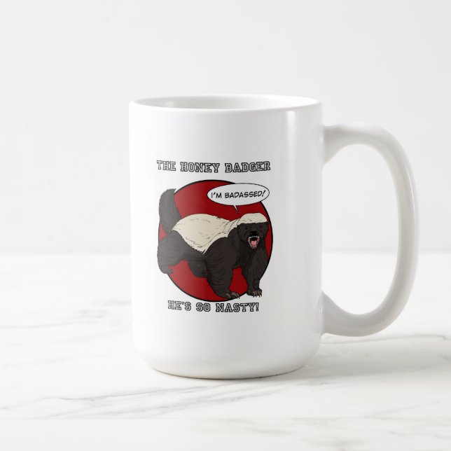 Den Badassed honey badger Kaffemugg (Höger)
