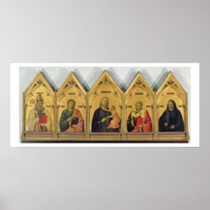 Den Badia altarpiecen med Madonna och Saints, c.13 Poster