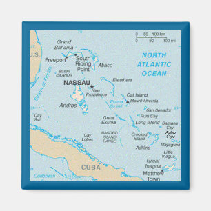 Den Bahamas kartamagneten Magnet
