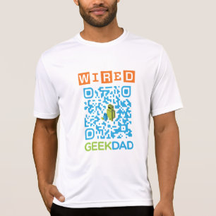 Den band Geekpappan QR kodifierar Tee