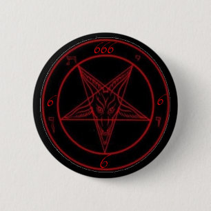Den Baphomet 666 rundan knäppas Knapp