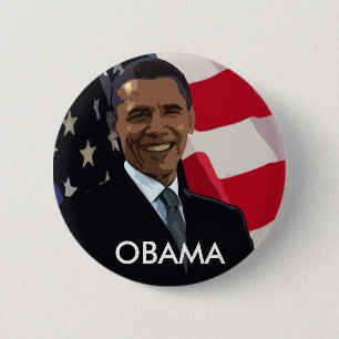 Den Barack Obama flagga knäppas Knapp