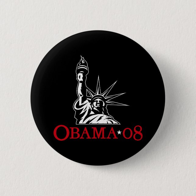 Den Barack Obama frihetsgudinnan 2008 knäppas Knapp (Framsida)