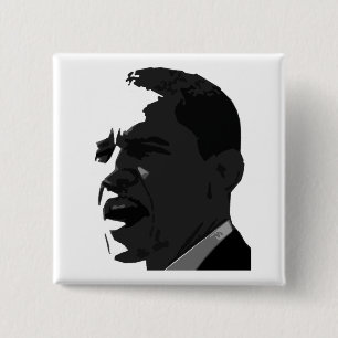 Den Barack Obama svarten på vit kvadrerar knäppa Knapp