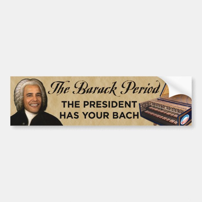 Den Barack perioden - barock Obama bildekal (Framsidan)