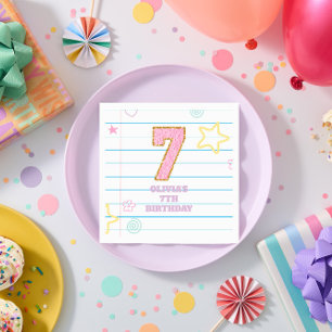 Den bärbara datorn 7:e Birthday Pappersservett