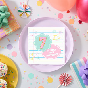 Den bärbara datorn 7:e Birthday Pappersservett