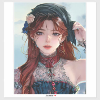 Den bärbara datorn Anime Girl Fodral Klistermärken