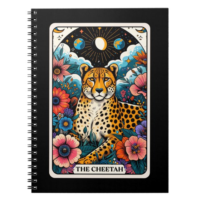 Den bärbara datorn Cheetah Spirit Tarot Card Anteckningsbok (Framsidan)