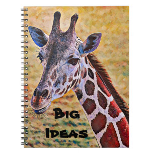 Den bärbara datorn Cute Artsy Giraffe Big Ideas Jo Anteckningsbok